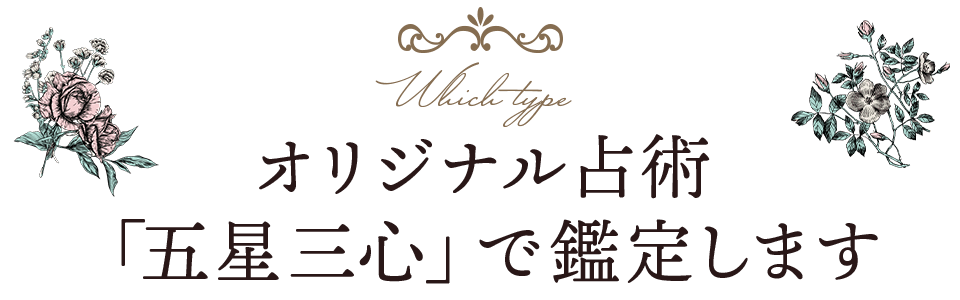 オリジナル占術「五星三心」で鑑定します
